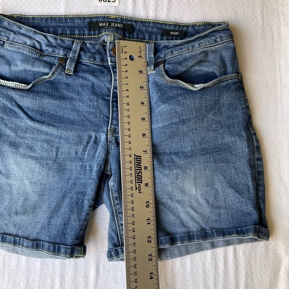 MAX Jeans Women’s Waxed Jeans Denim Shorts size 6, Blue - Picture 4 of 10